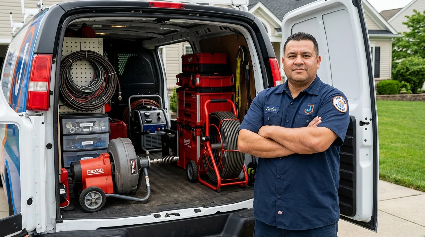 Professional drain cleaning equipment and Johns Plumbing LLC plumber in Palmetto