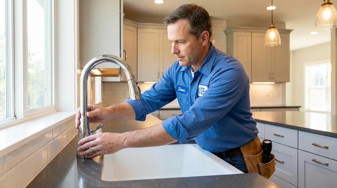Kitchen faucet installation by Johns Plumbing LLC in Palmetto